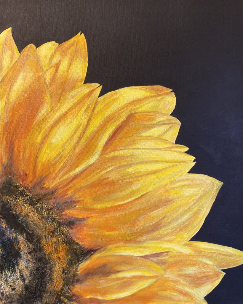 Sunflower oil painting