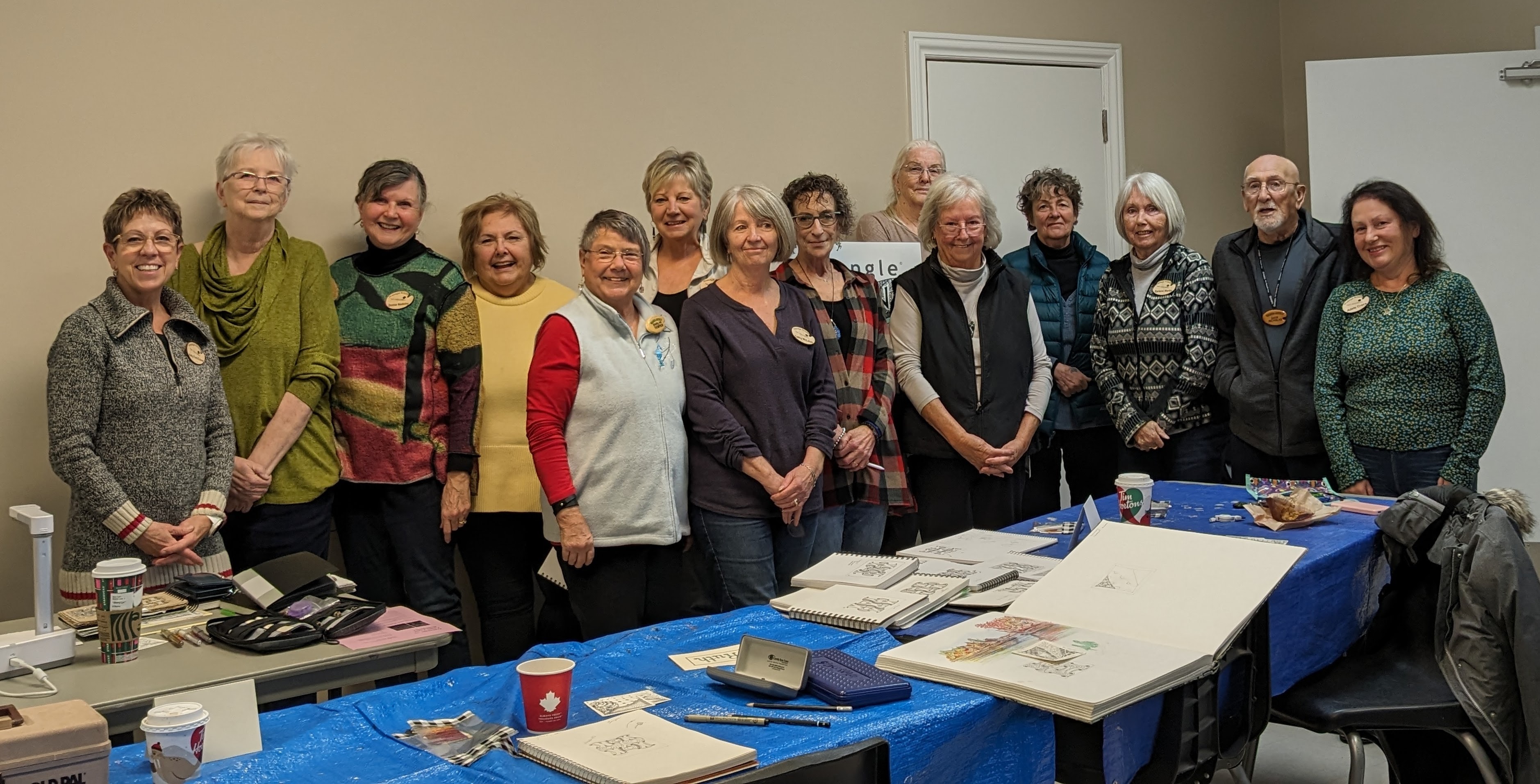 Zentangle workshop participants December 2023