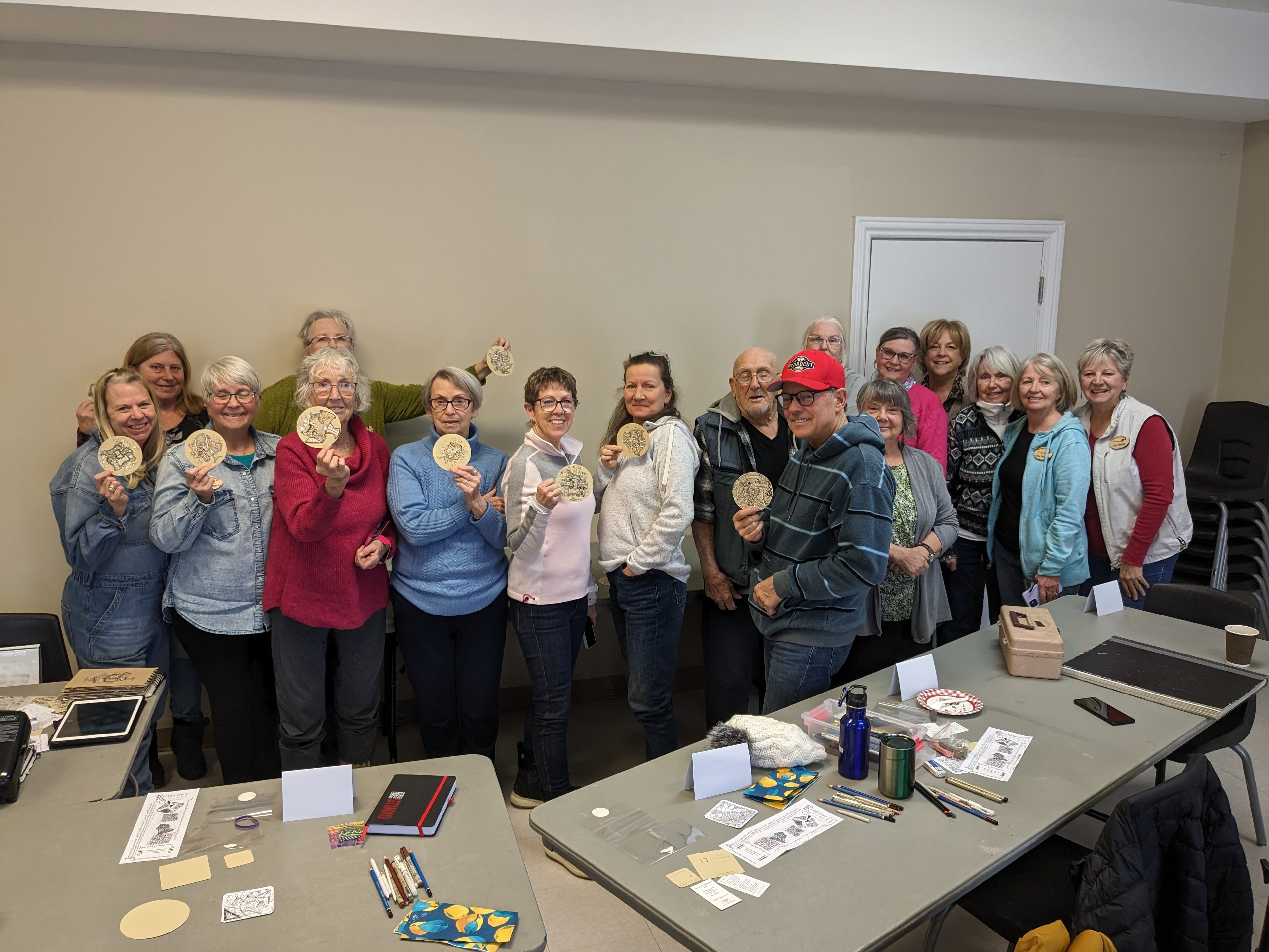 Zentangle II workshop attendees February 2025