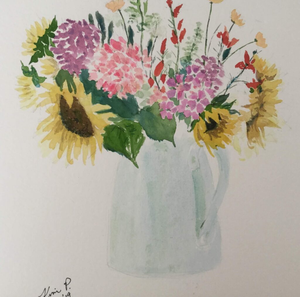 Flower Arrangement painting by Kim Pattillo