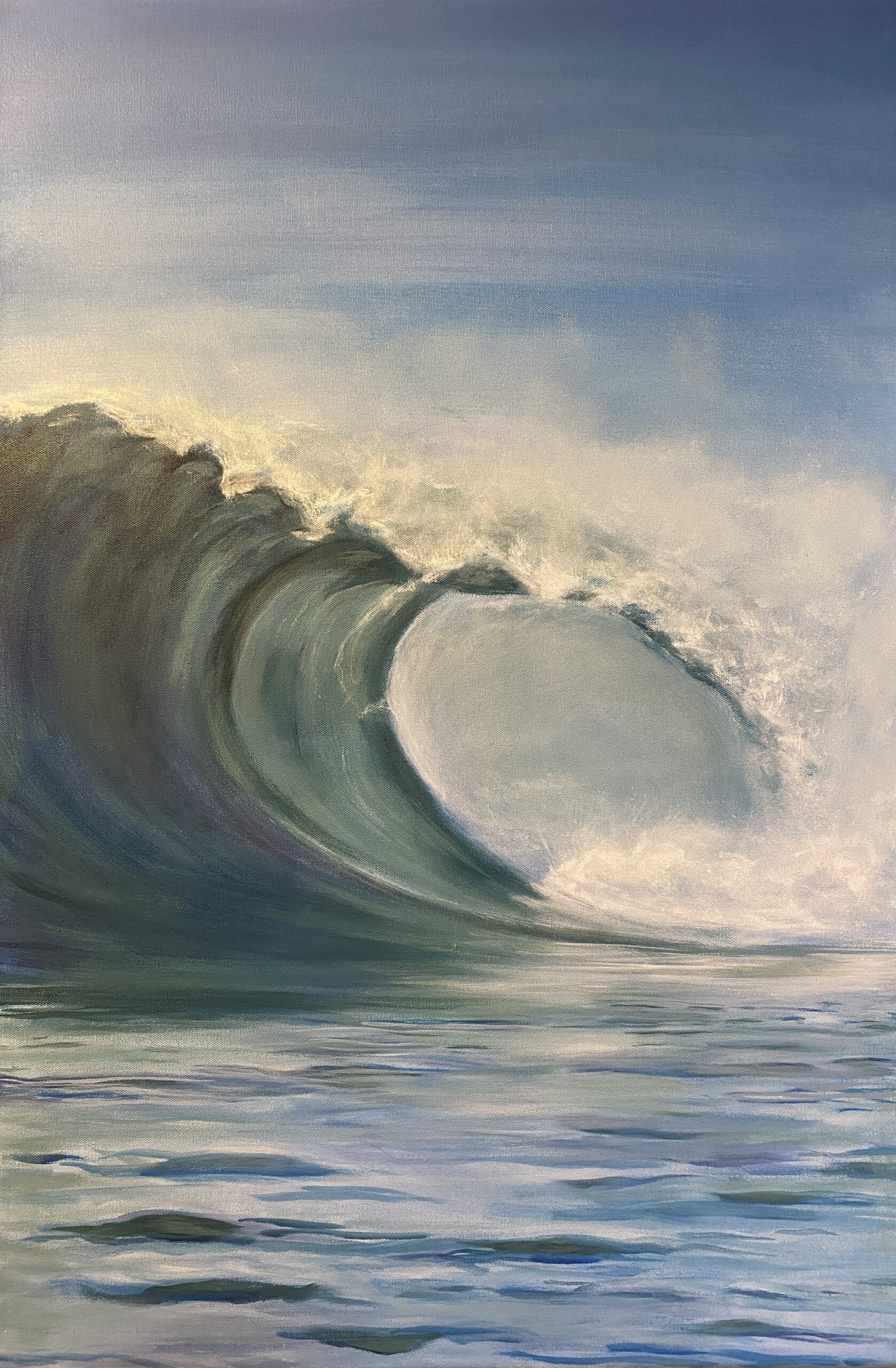 Wave (right) painting by Anna Novakovic