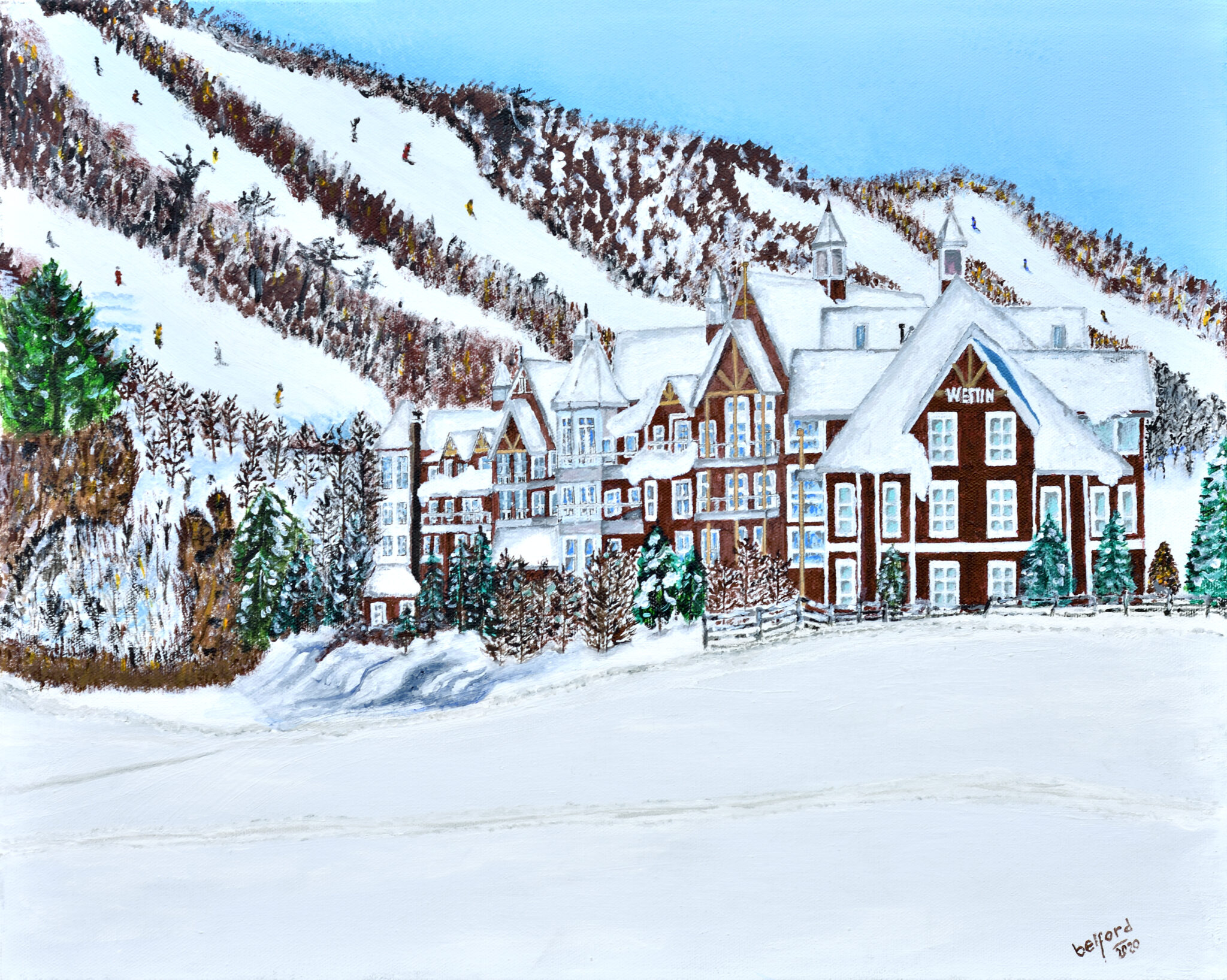 Winter painting by Bruce Belford
