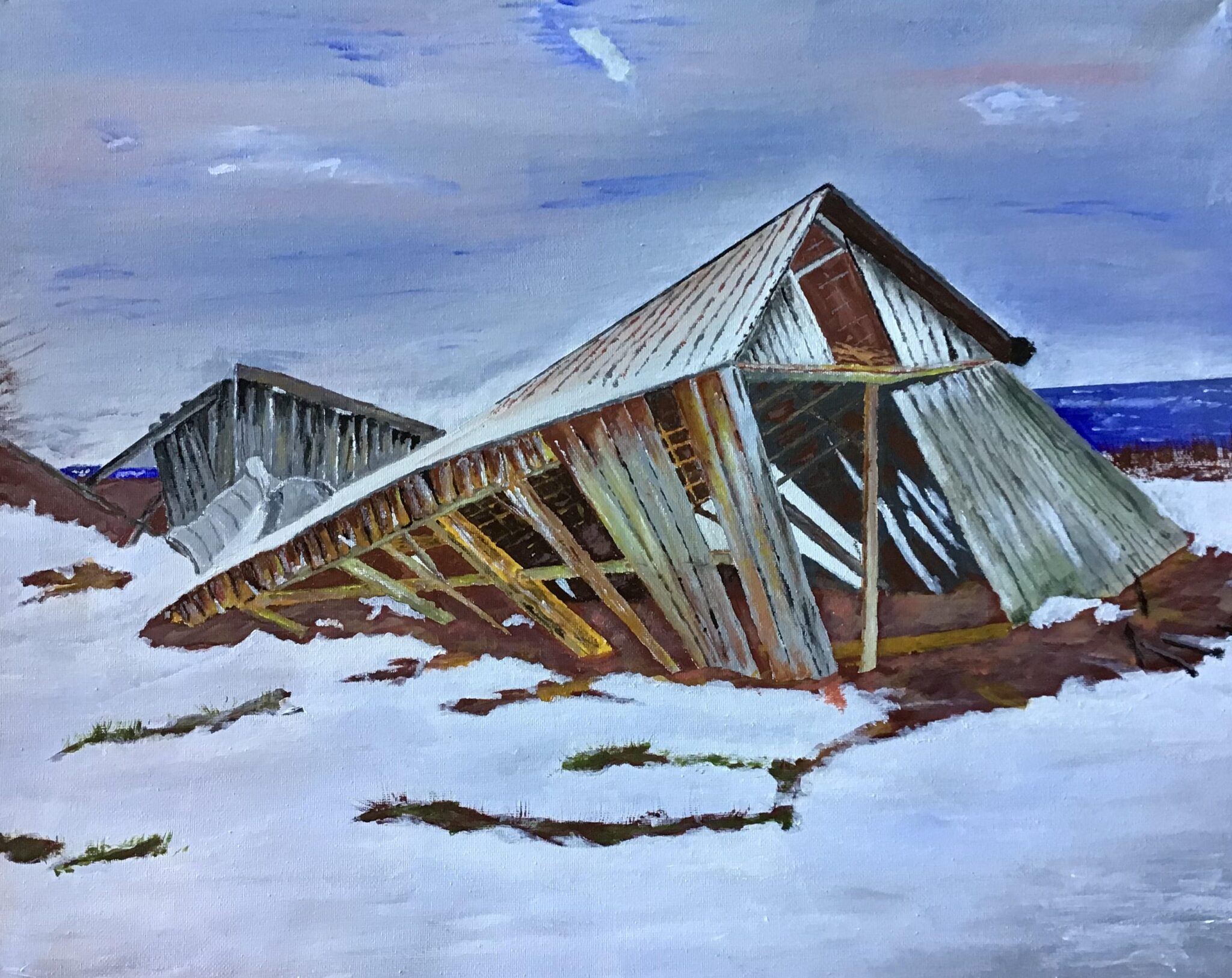 Rustic barn painting by Bruce Belford